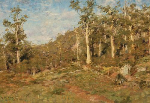 Frederick Mccubbin Hillside Macedon oil painting picture